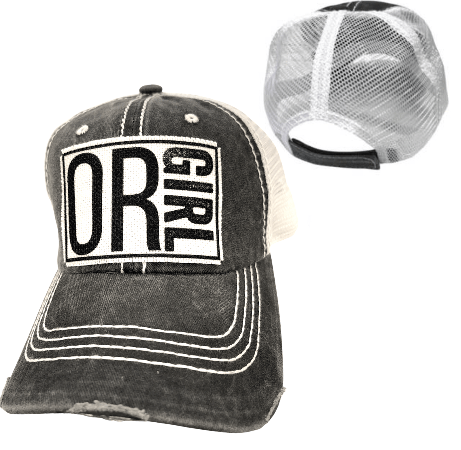 ("Your State") Girl Distressed Cap - Wander Together Outfitters