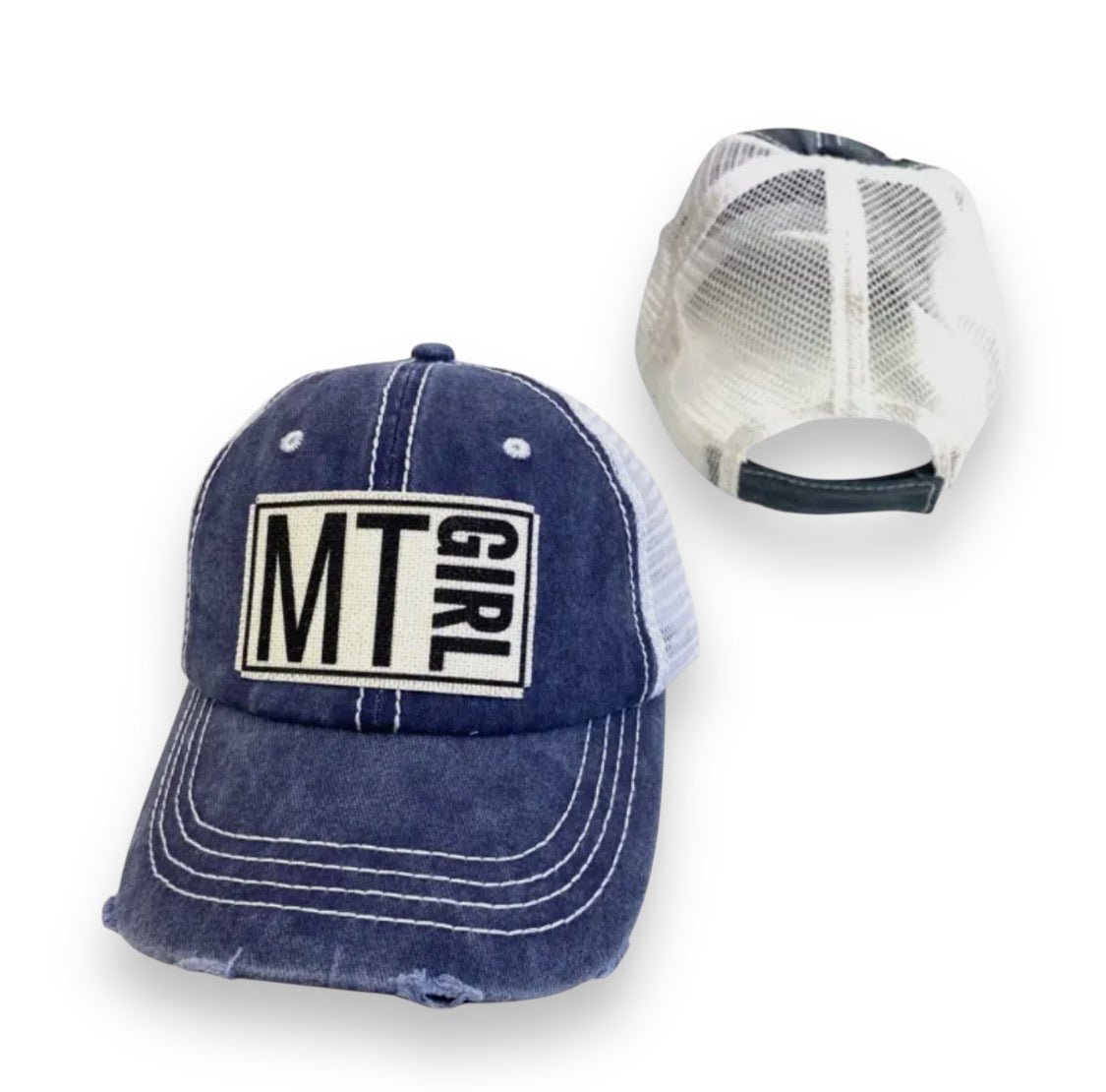 ("Your State") Girl Distressed Cap - Wander Together Outfitters