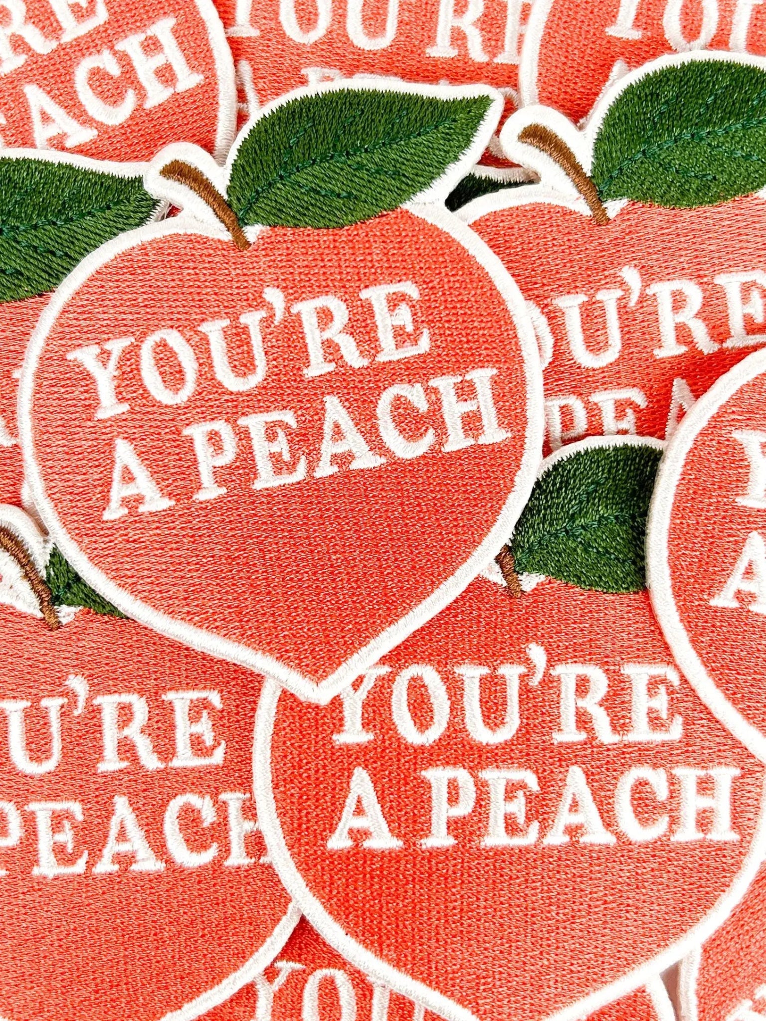 "You're a Peach" Embroidered Iron On Patch Southern Charm - Wander Together Outfitters