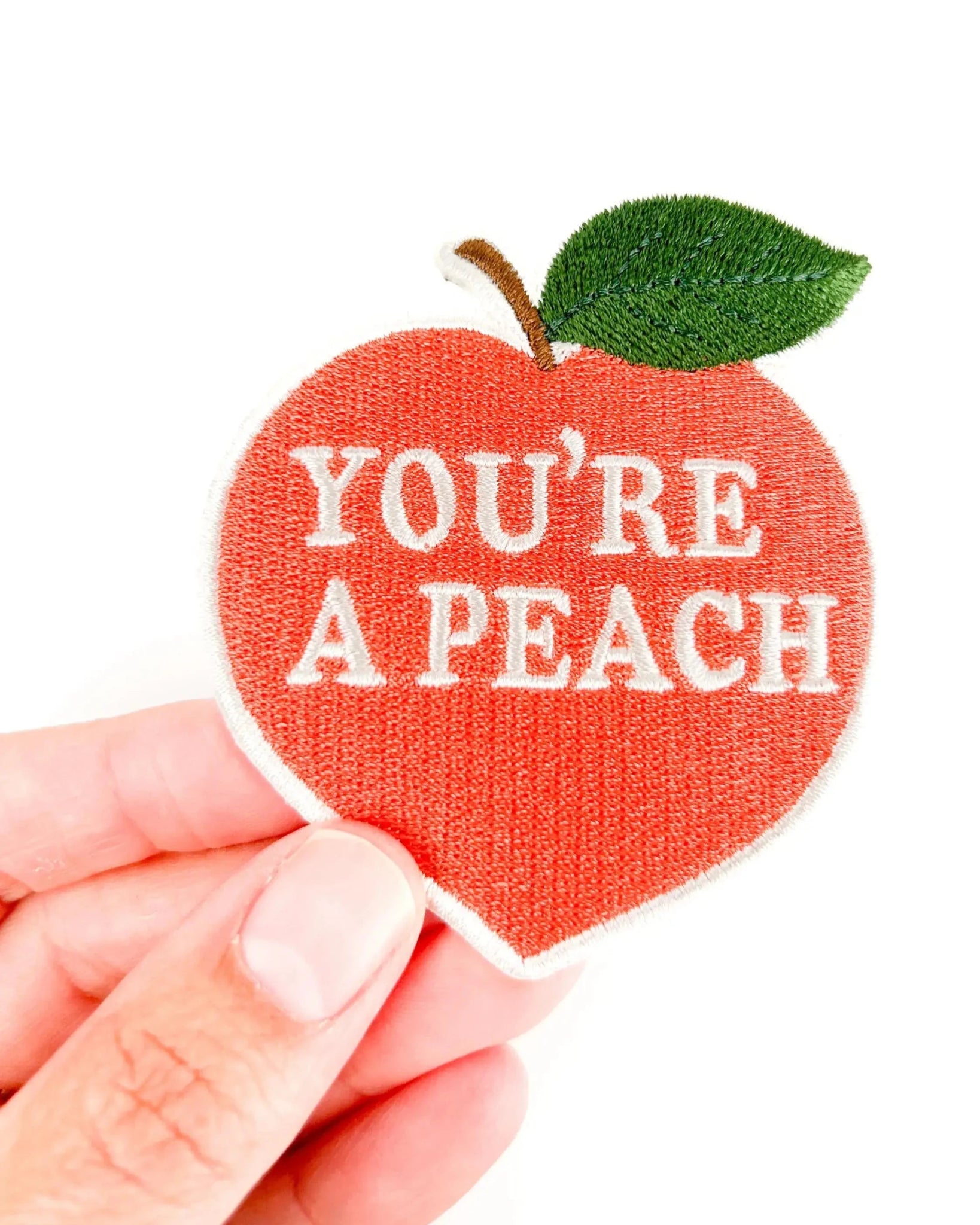 "You're a Peach" Embroidered Iron On Patch Southern Charm - Wander Together Outfitters