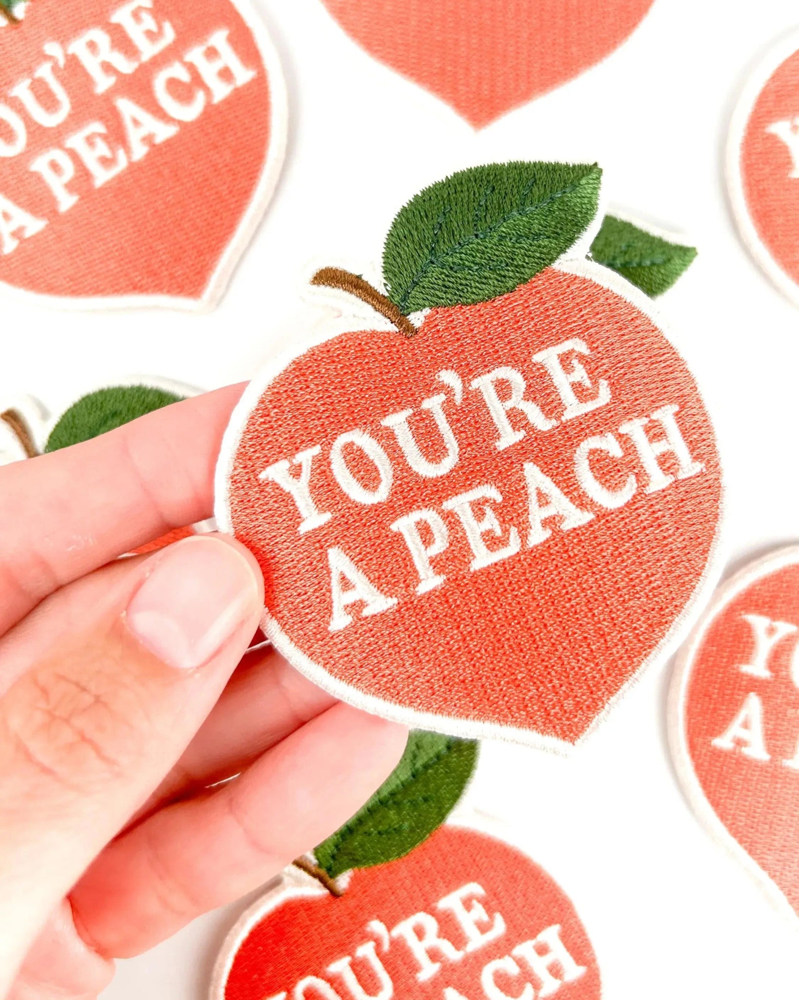 "You're a Peach" Embroidered Iron On Patch Southern Charm - Wander Together Outfitters