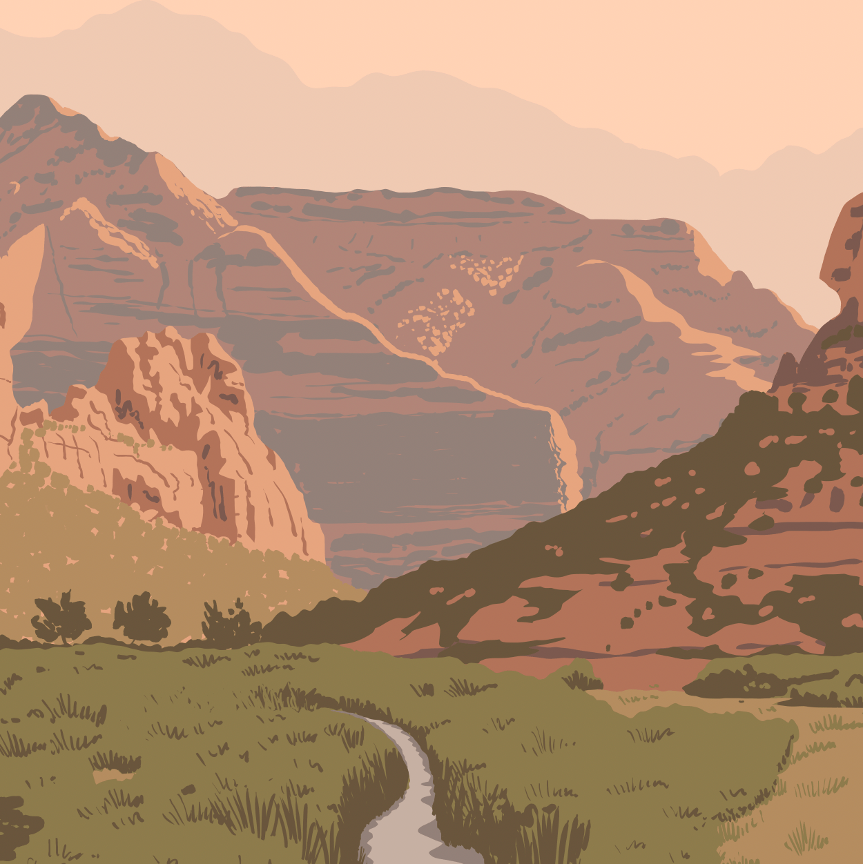 Zion National Park Beautiful Valley Print - Wander Together Outfitters