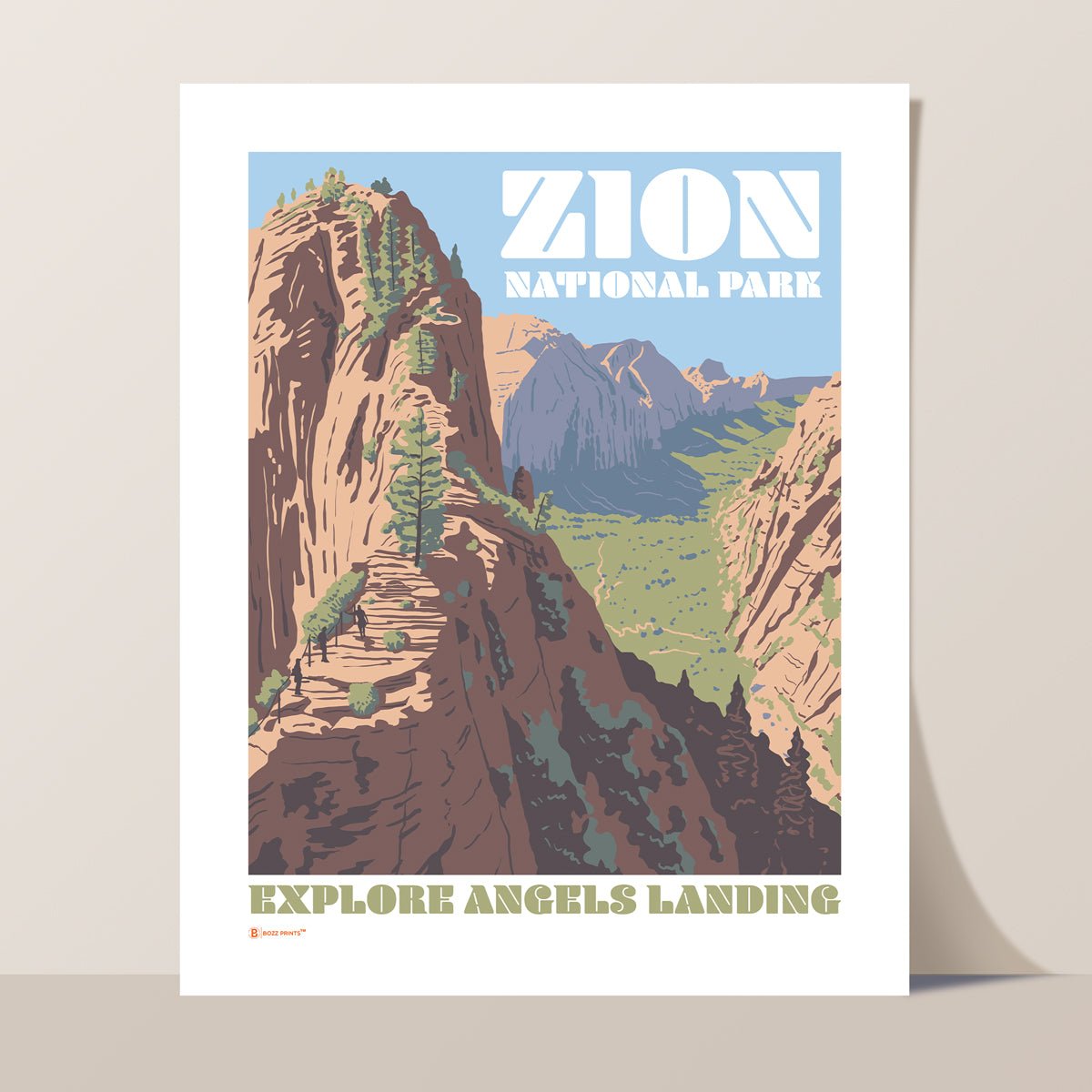 Zion National Park Explore Angels Landing Print - Wander Together Outfitters