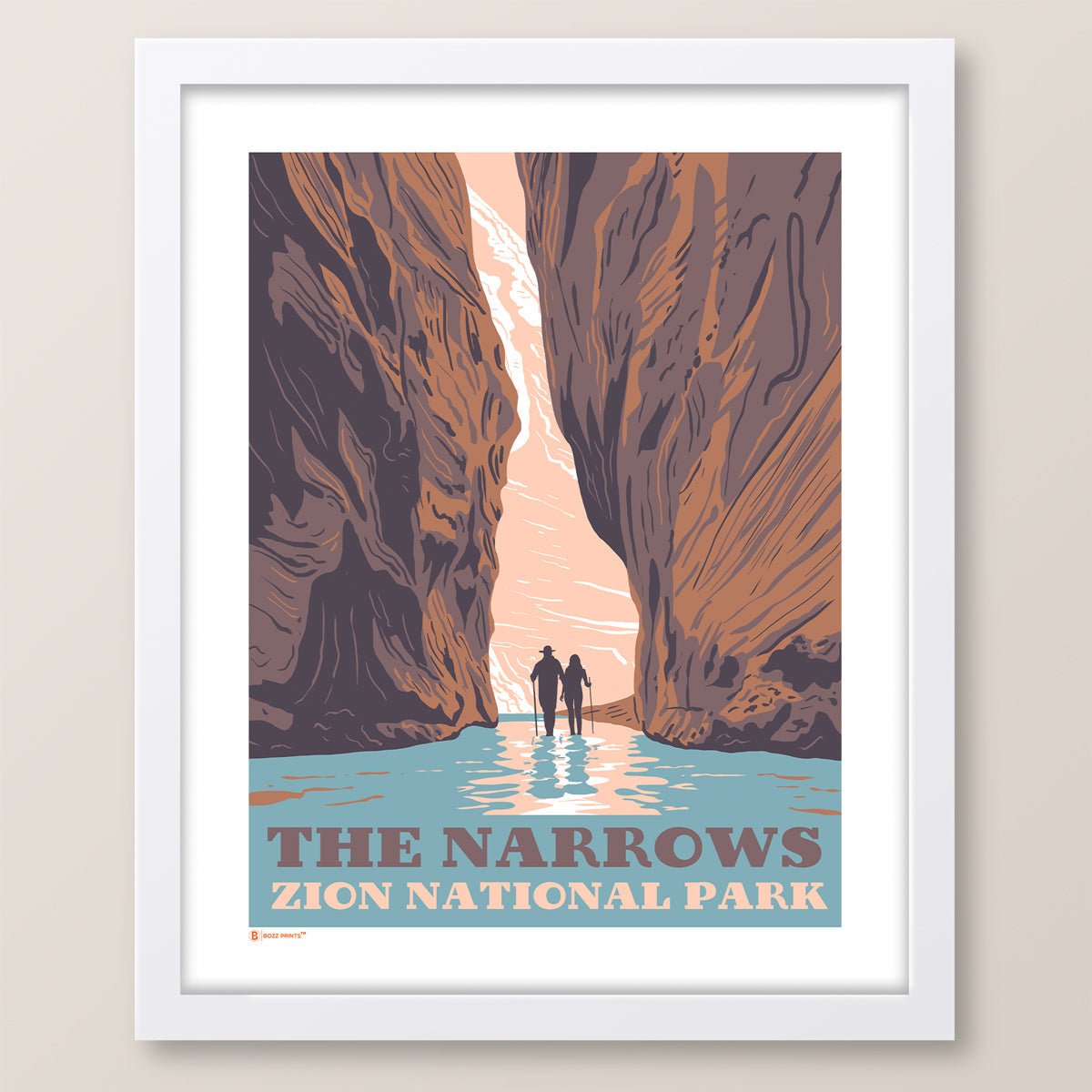 Zion National Park The Narrows Art Print - Wander Together Outfitters