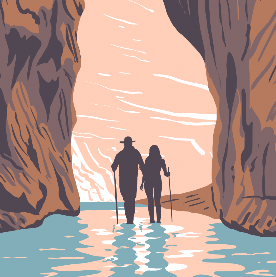 Zion National Park The Narrows Art Print - Wander Together Outfitters