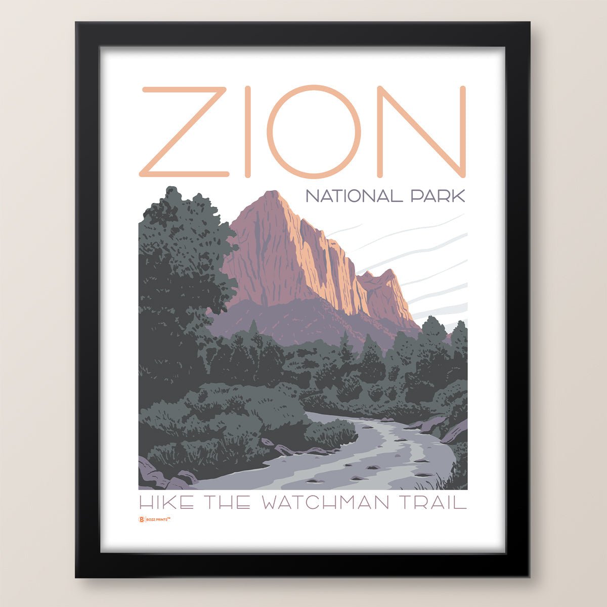 Zion National Park Watchman Trail Print - Wander Together Outfitters