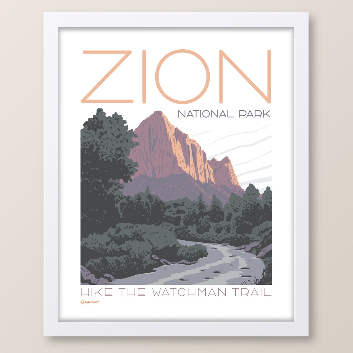 Zion National Park Watchman Trail Print - Wander Together Outfitters