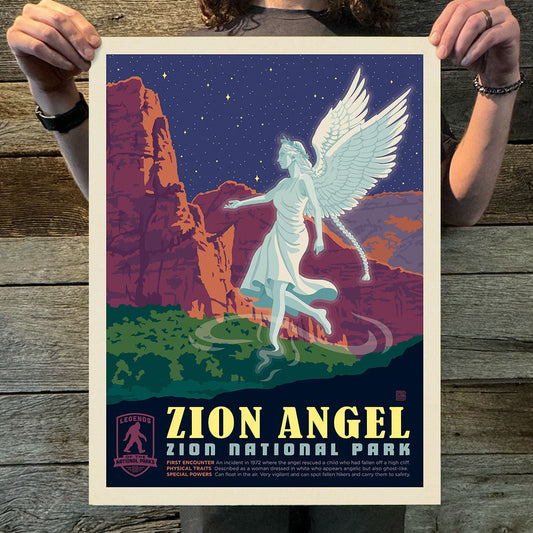 Zion National Park: Zion Angel (Legends & Monsters) Art Print - Wander Together Outfitters