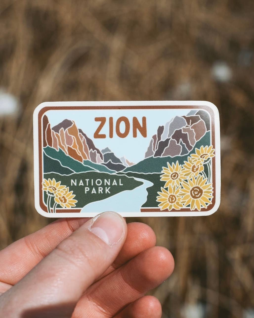 Zion Stained Glass Vinyl Sticker, License Plate Series - Wander Together Outfitters