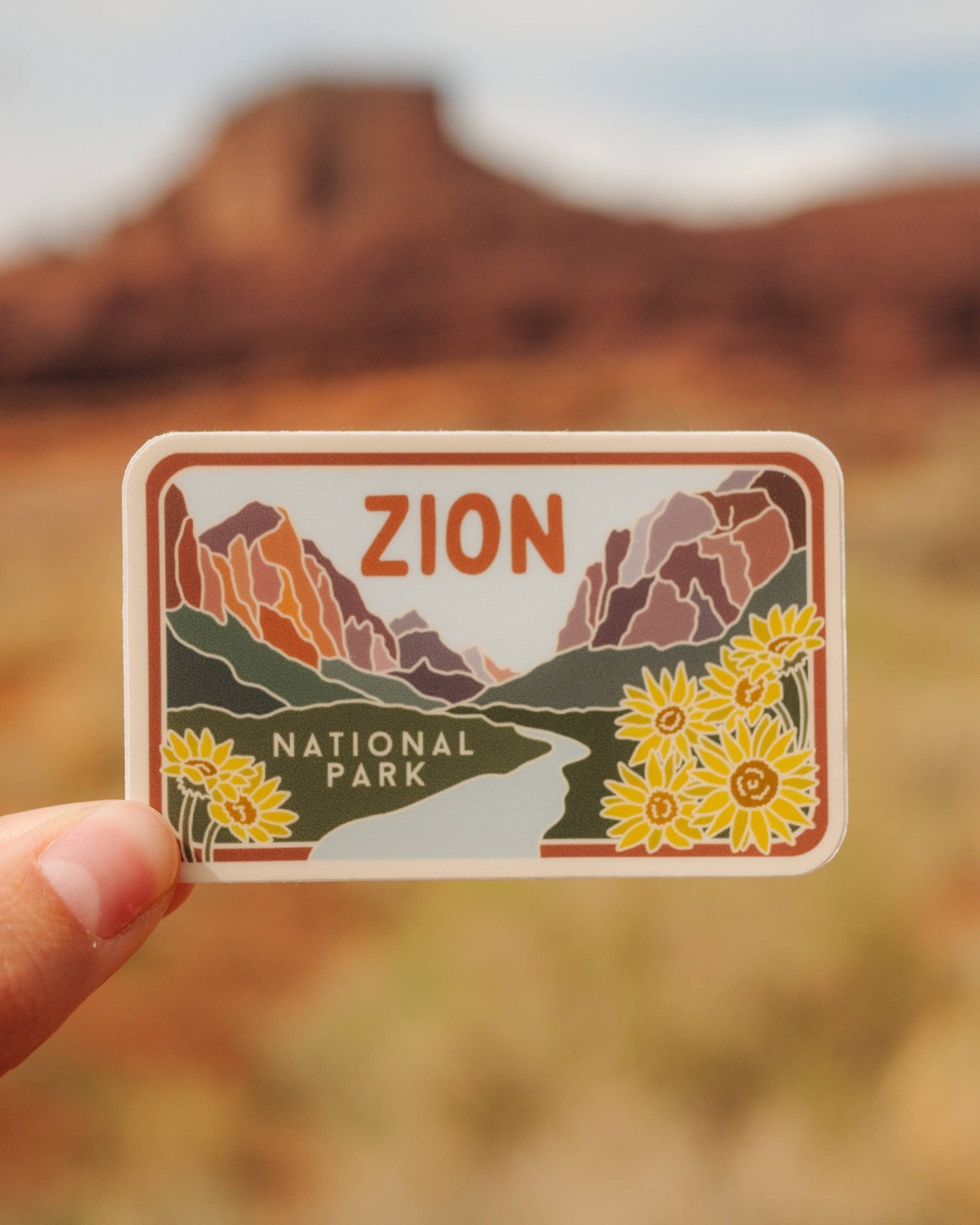 Zion Stained Glass Vinyl Sticker, License Plate Series - Wander Together Outfitters