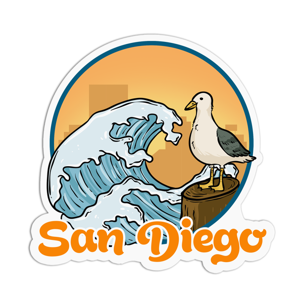 “San Diego” California Vinyl Waterproof Stickers