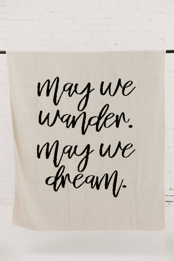 May We Wander May We Dream Blanket (Natural)