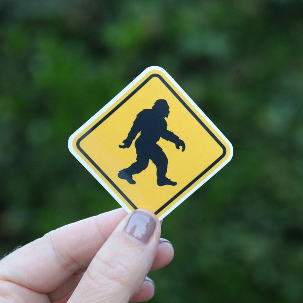 Bigfoot Crossing  Vinyl Sticker