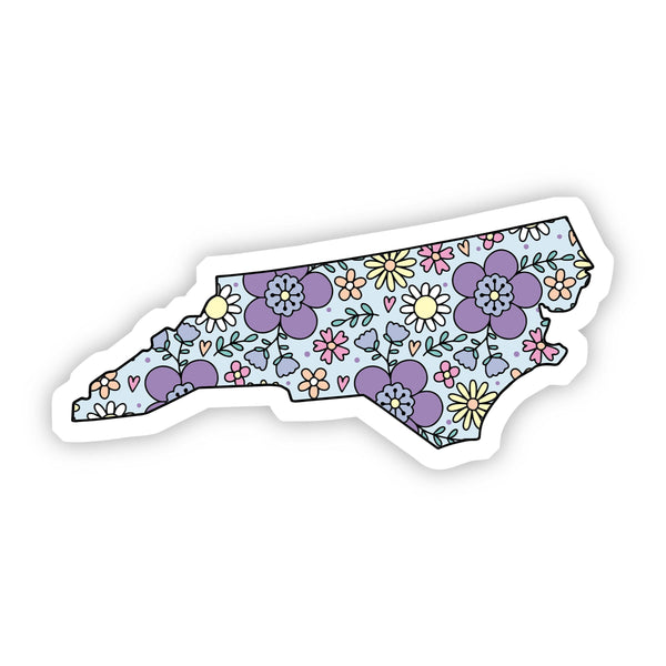 North Carolina (Floral) Sticker