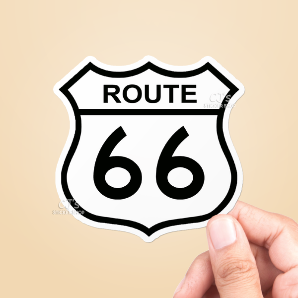 "Route 66" Sticker Vinyl Decal 3"