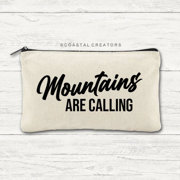 Mountains Are Calling Canvas Multi-Use Zipper Bag (Unlined)