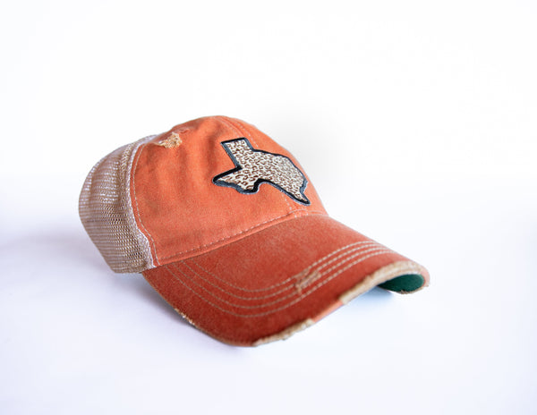 Texas Leopard-Printed Cap (Choice of Colors)