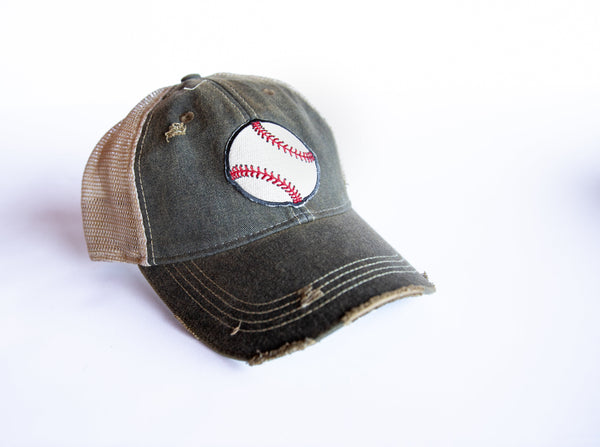 Distressed Unisex Baseball Cap (Various Colors)