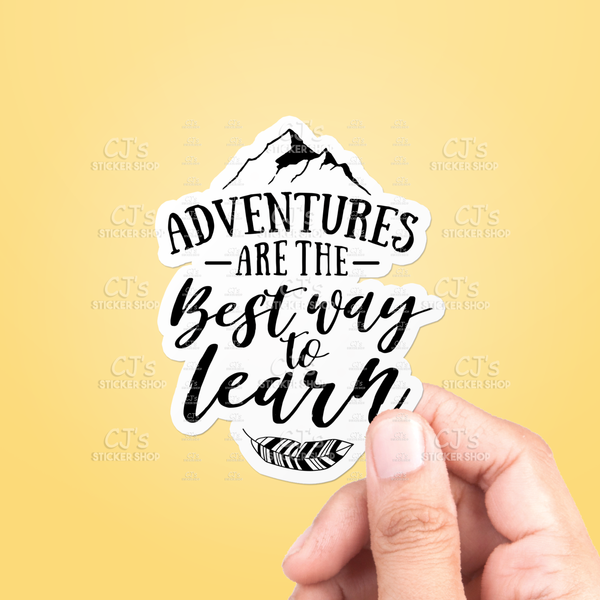 "Adventures Are The Best Way To Learn" Vinyl Sticker