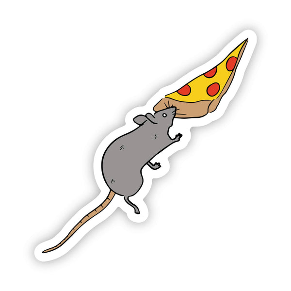 Rat Eating Pizza Sticker