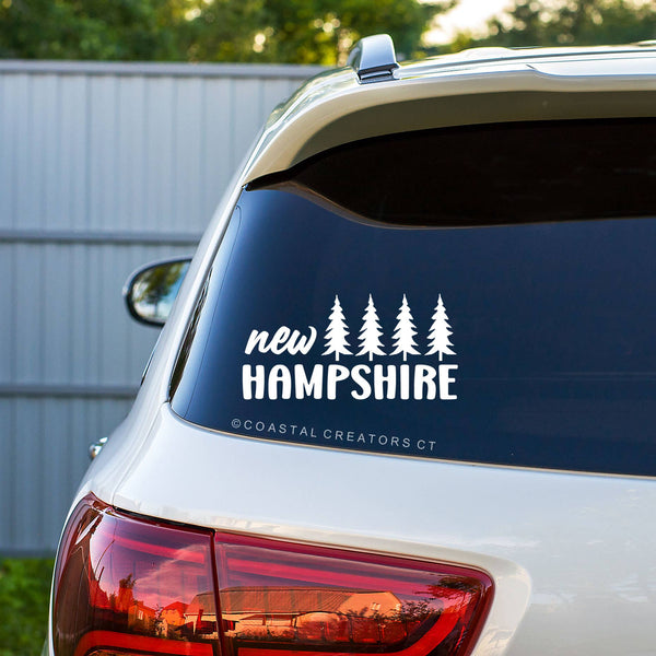 New Hampshire Trees Vinyl Car Window Decal