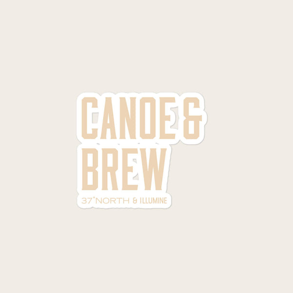 "Canoe & Brew" Sticker