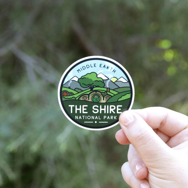 "The Shire National Park" Sticker Waterproof Vinyl Sticker, UV resistant Decal