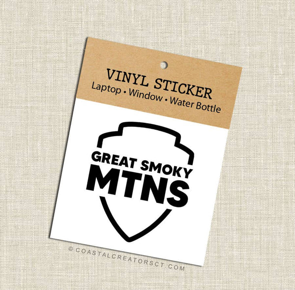 "Great Smoky Mountains" Badge Vinyl Sticker