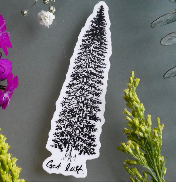 “Get Lost” Trees Sticker