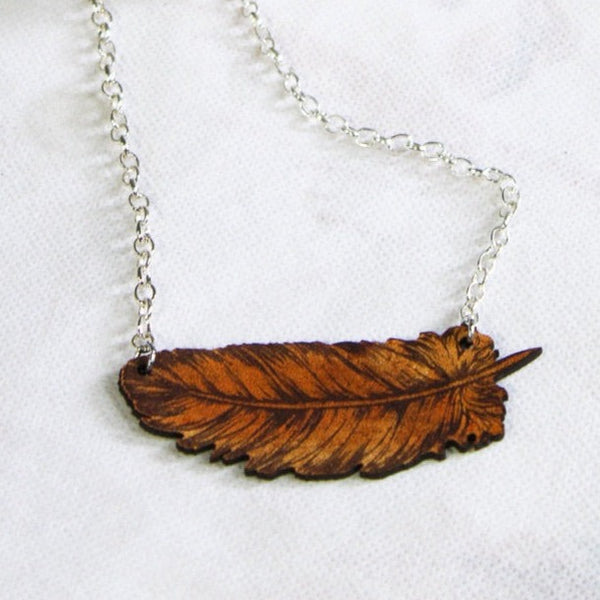 Red Feather Necklace (SALE)