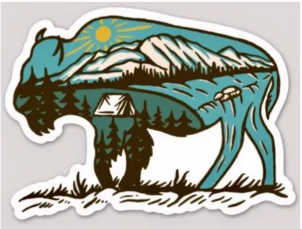 Blue Bison Sticker