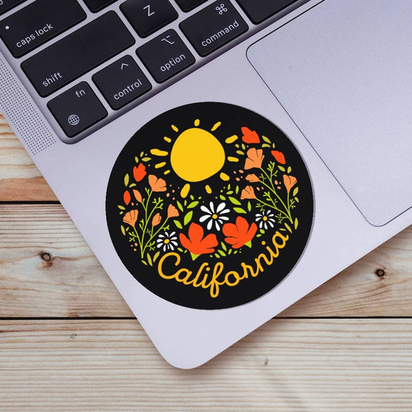 California Sticker - Sunshine & Flowers
