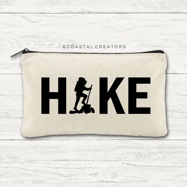 “Hike” Hiking Canvas Multi-Use Zipper Bag & Travel Pouch