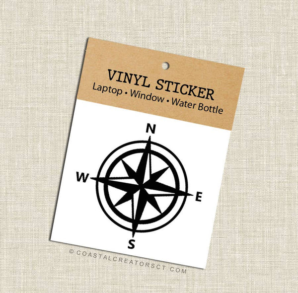 Compass Rose Vinyl Sticker