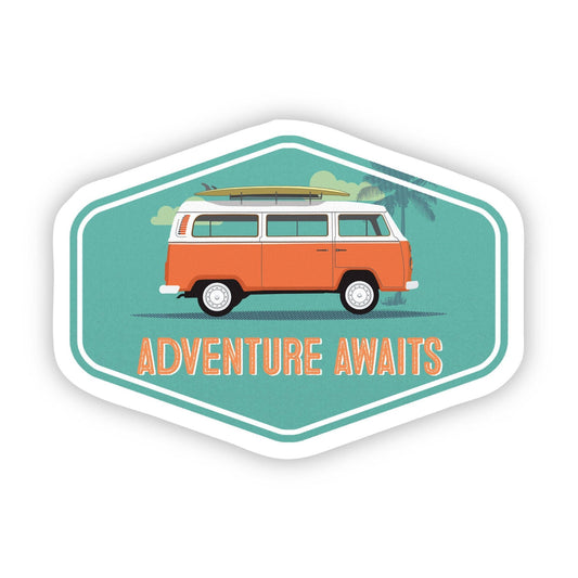 "Adventure Awaits" Van Sticker - Wander Together Outfitters