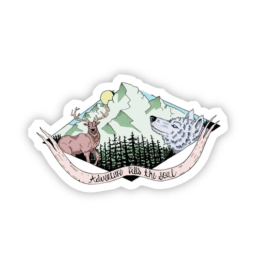 "Adventure Fills the Soul" Hiking Sticker - Wander Together Outfitters