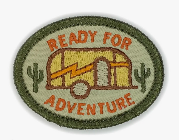 "Ready For Adventure" Trailer Iron On Patch