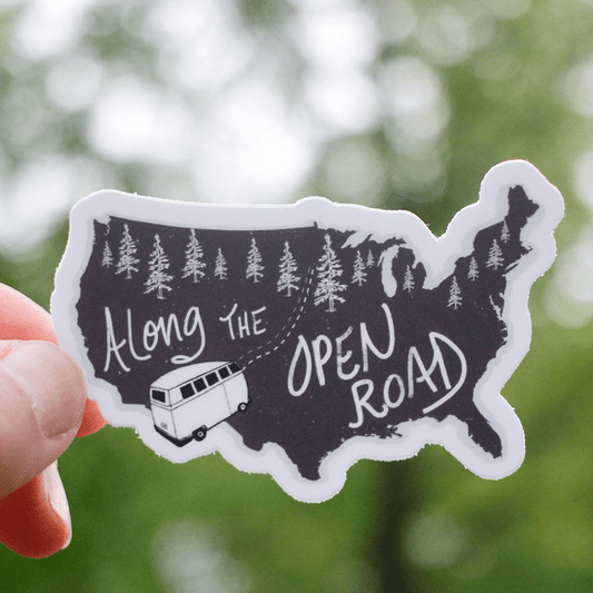 Along The Open Road Sticker - Wander Together Outfitters