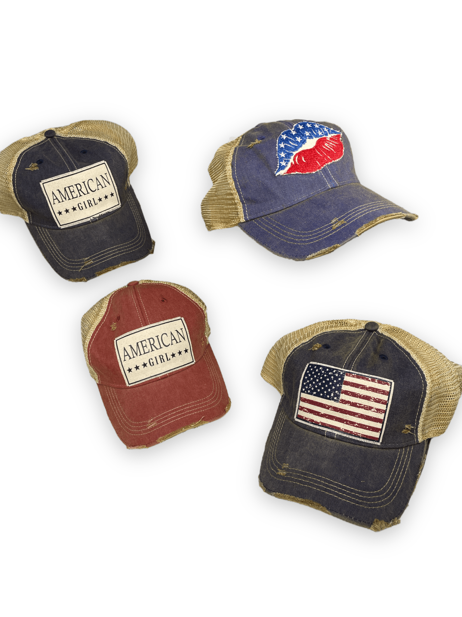 American Lips Unisex Trucker Caps (CLEARANCE) - Wander Together Outfitters