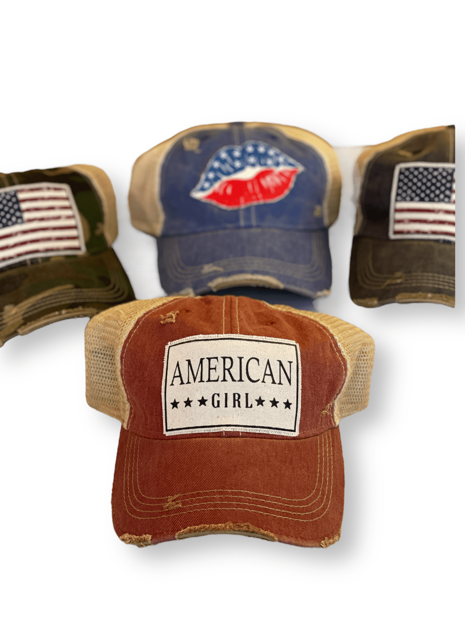 American Lips Unisex Trucker Caps (CLEARANCE) - Wander Together Outfitters
