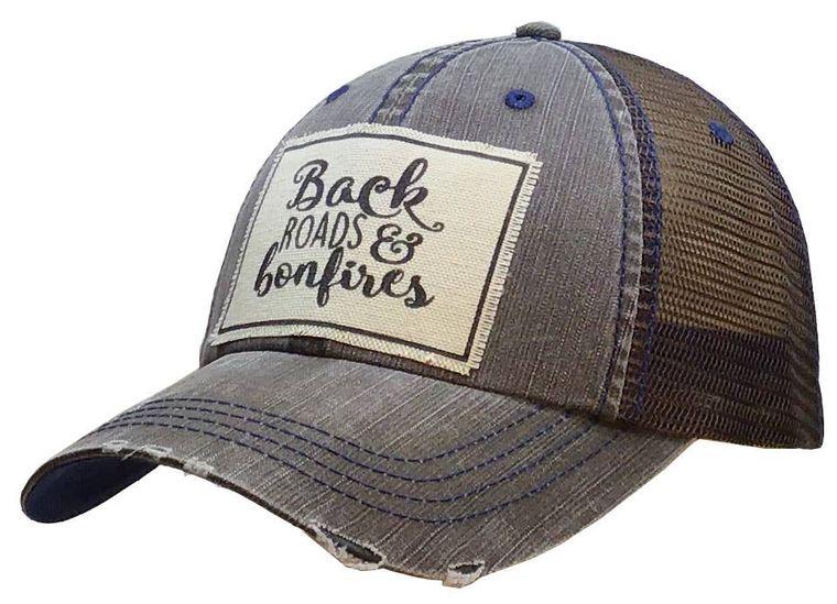 “Back Roads & Bonfires” Distressed Trucker Cap - Wander Together Outfitters