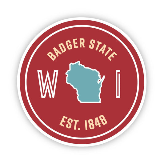 Badger State Wisconsin Sticker - Wander Together Outfitters