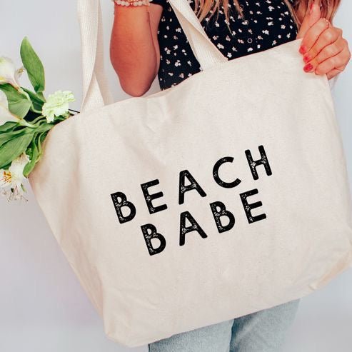 "Beach Babe" Extra Large Tote Bag (Last Chance Clearance) - Wander Together Outfitters