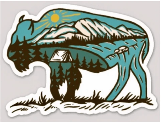 Blue Bison Sticker - Wander Together Outfitters