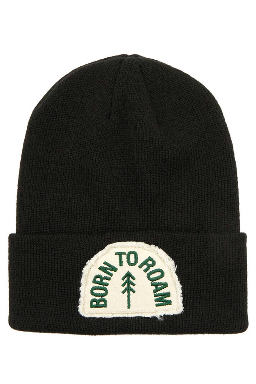 "Born To Roam" Unisex Patch Beanie (SALE) - Wander Together Outfitters