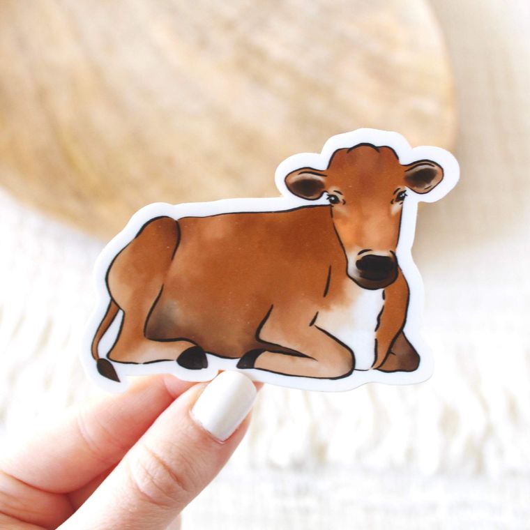 Brown Cow Sticker - Wander Together Outfitters