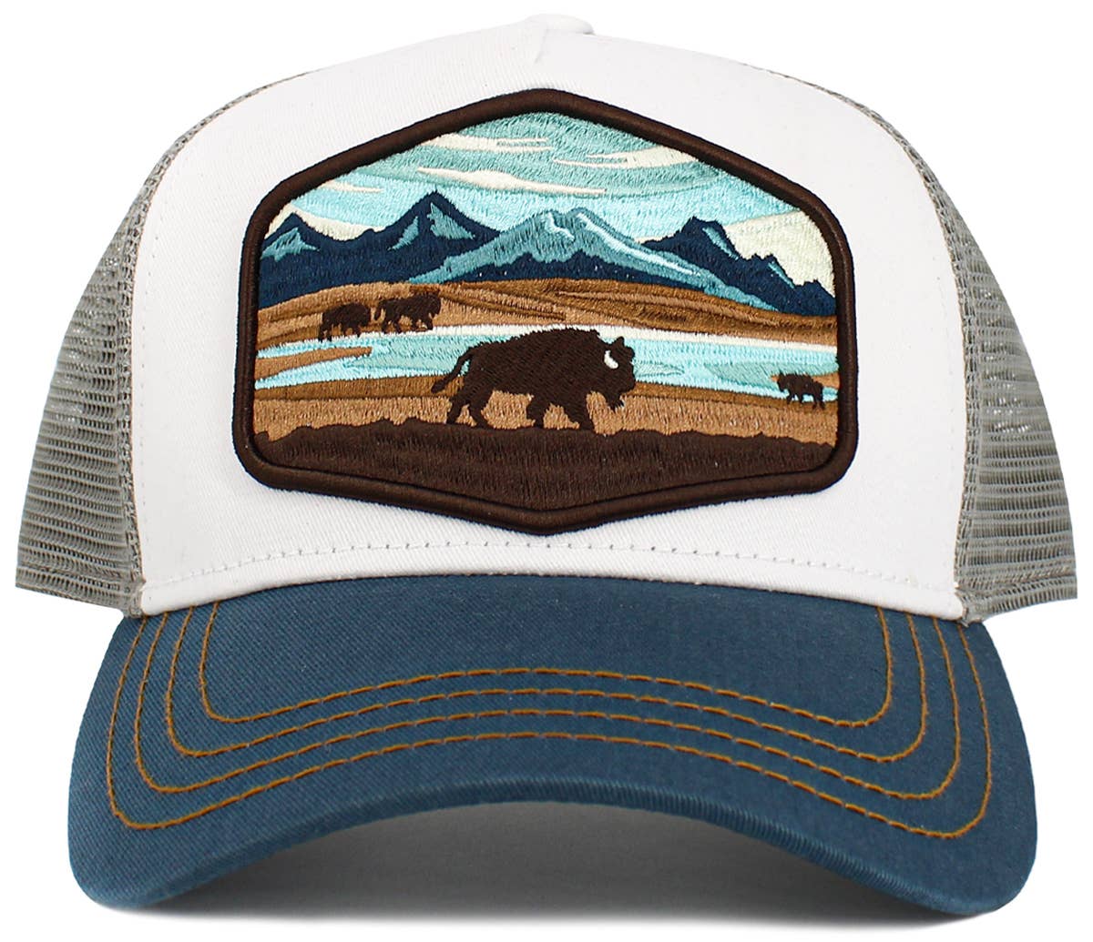 Buffalo Mesh Snapback Trucker Hat - Wander Together Outfitters