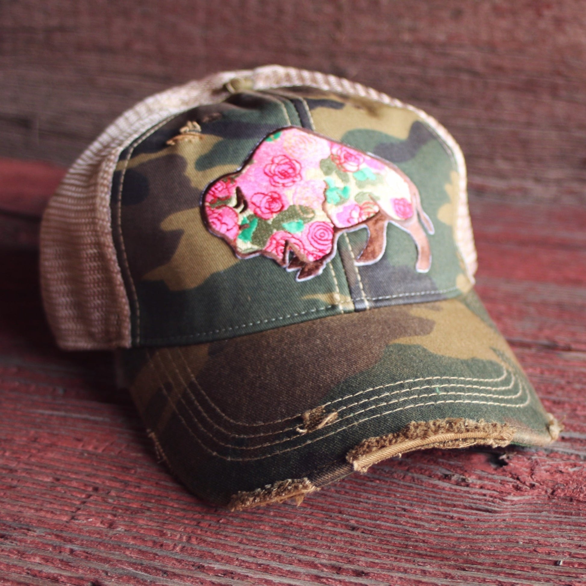 Buffalo Rose Cap (Various Colors) - Wander Together Outfitters