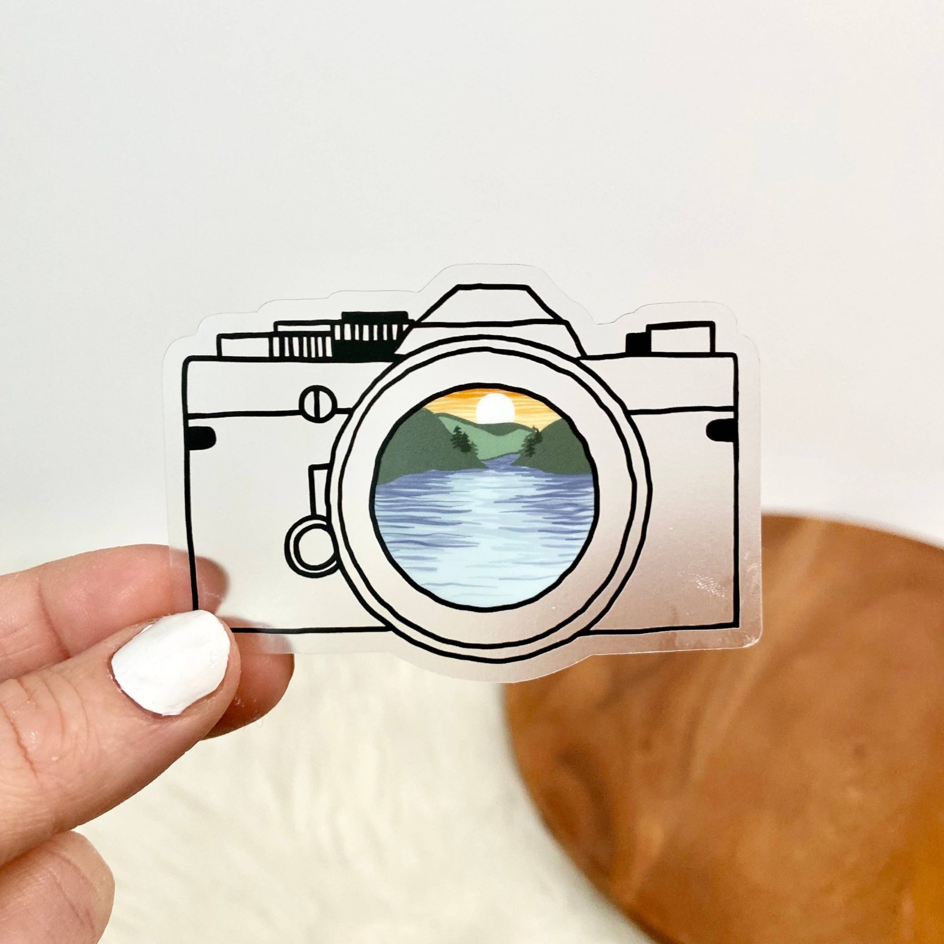 Camera Nature Sunset Clear Sticker - Wander Together Outfitters