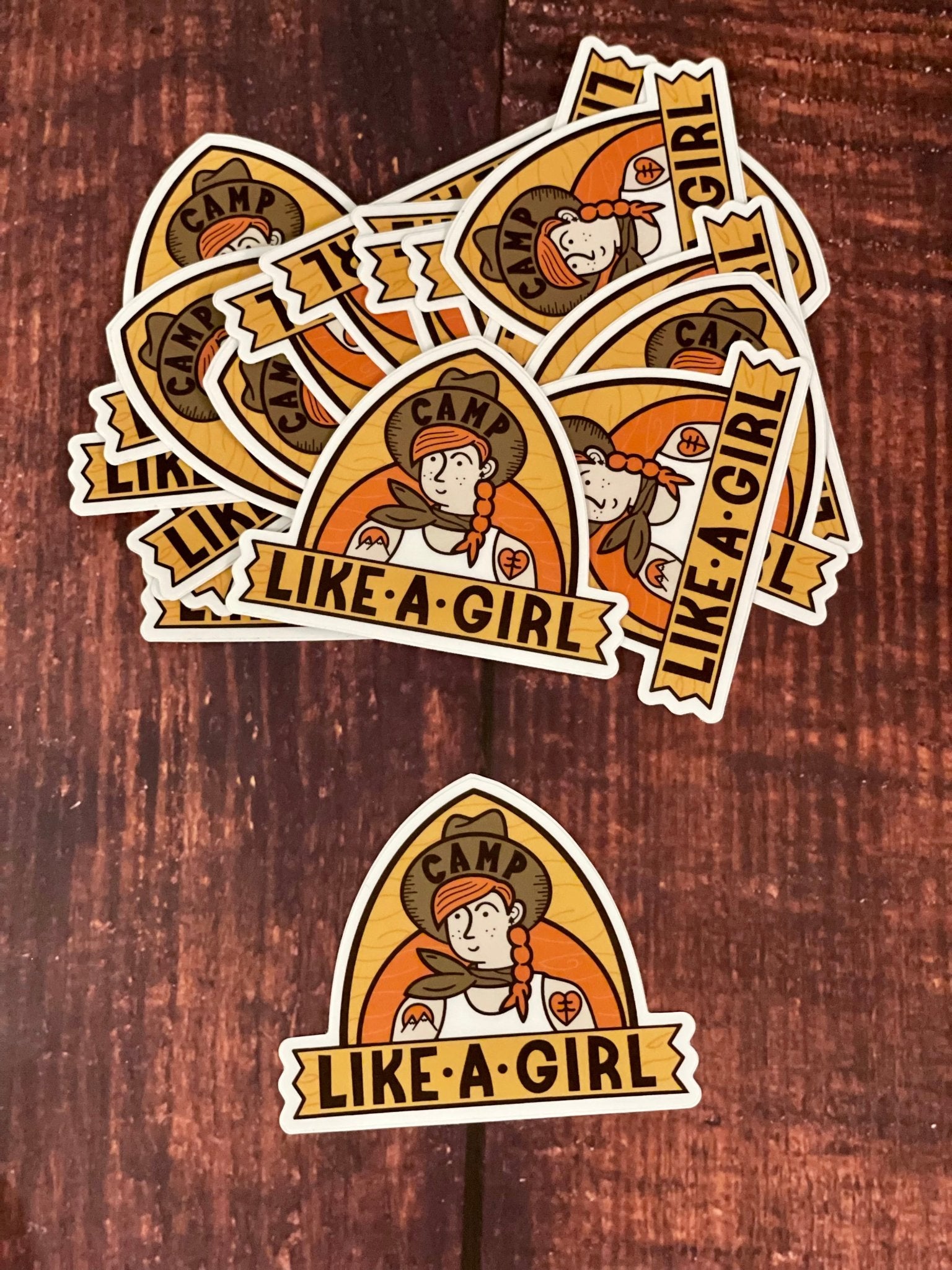 “Camp Like a Girl” Vinyl Sticker - Wander Together Outfitters
